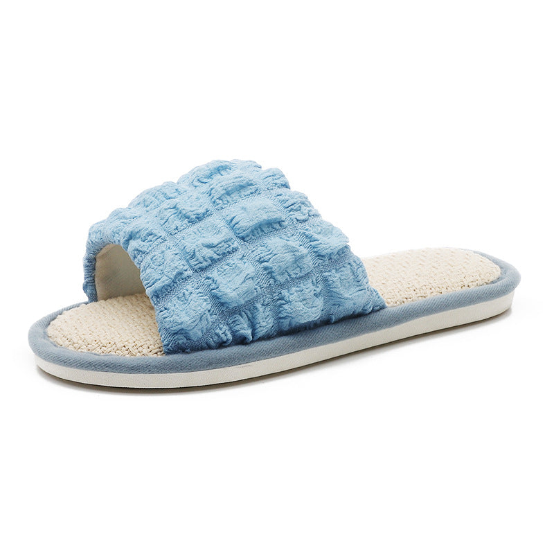 Wholesale Linen Platform Slippers